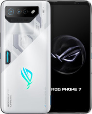 ASUS ROG Phone 7 Cell Phone, 6.78” FHD+ 2448x1080 165Hz, 6000mAh, 16GB RAM, 512GB Storage, 5G LTE Unlocked Dual SIM, Storm White, AI2205-16G512G-WH