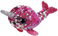Teeny Ty Flippables Nelly - Sequin Pink Narwhal 4"