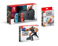 Nintendo Labo Robot Kit, Customization Set, and Nintendo Switch Console with Neon Joy Con Bundle
