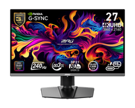 MSI MPG 272URX QD-OLED 27-inch 3840 x 2160 (UHD) Computer Monitor, 240Hz, Adaptive-Synch, HDMI, DP Port, VESA Mountable, Tilt, Speaker, 0.03ms, Black